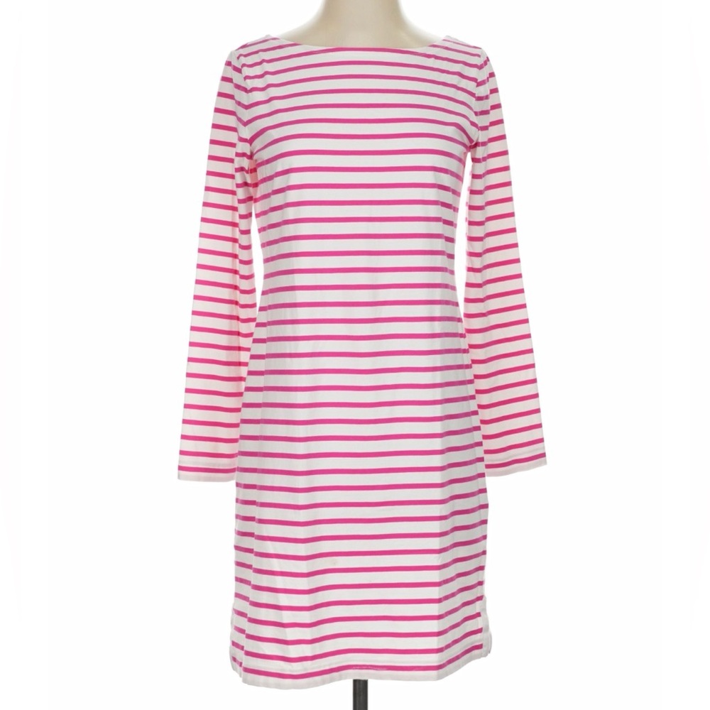 Vineyard Vines Pink‎ and White Striped Long Sleeve Casual Dress
